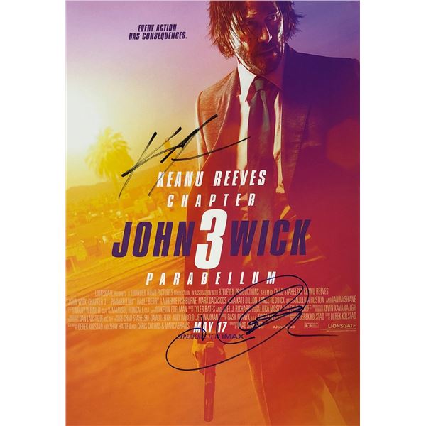 John Wick 3 Photo Keanu Reeves Autographed Signed