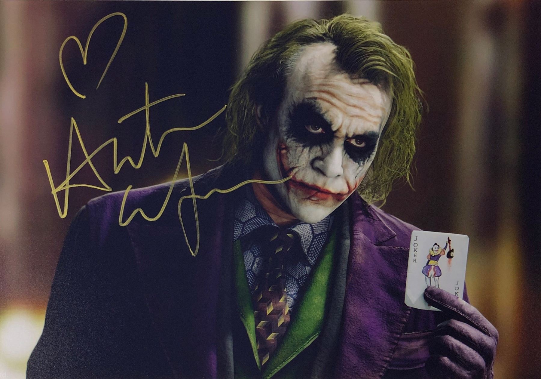 Joker Photo Heath Ledger Autographed Signed(03)