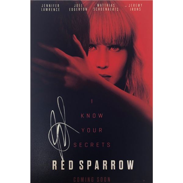 Red Sparrow Jennifer Lawrence Photo Autographed Signed