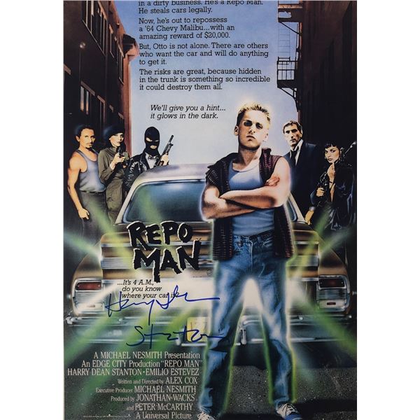 Repo Man Harry Dean Stanton Photo Autographed Signed