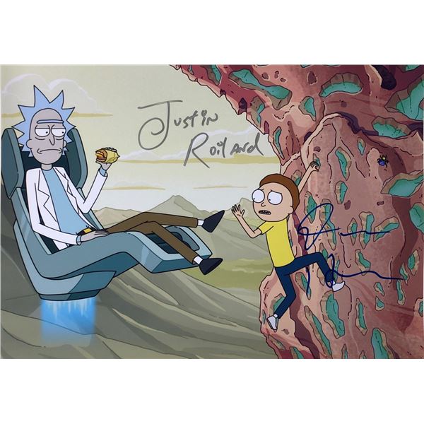 Rick n Morty Harry Dan Harmon Justin Roiland Photo Autographed Signed
