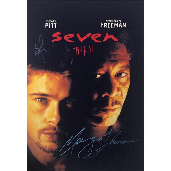 Seven Photo Brad Pitt Autographed Signed