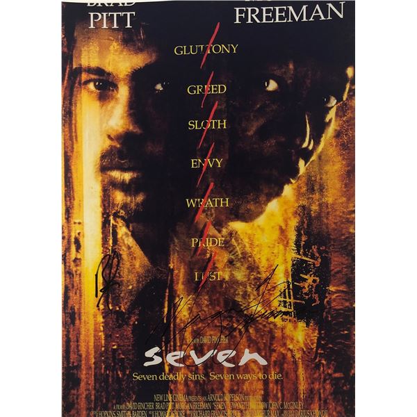 Seven Photo Morgan Freeman Autographed Signed