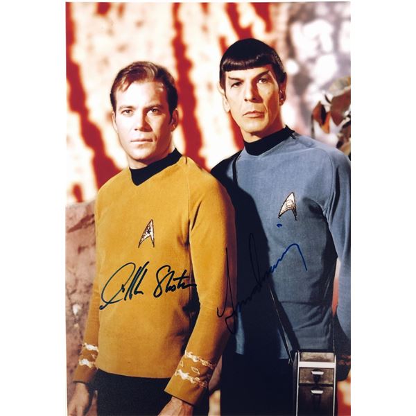 Star Trek William Shatuer Leonard Nimoy Autograph Photo