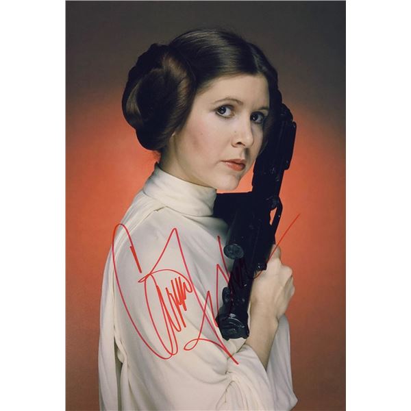Star Wars Carrie Fisher Autograph Photo