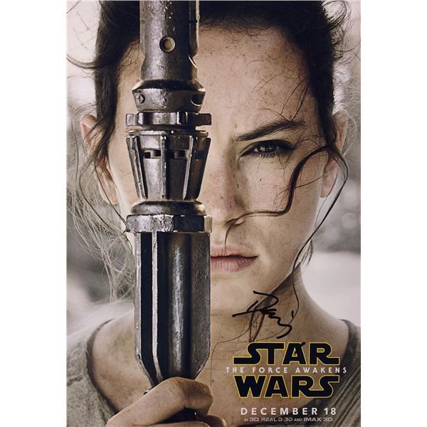 Star Wars Daisy Ridley Autograph Photo