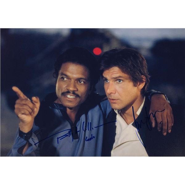 Star Wars Harrison Ford Billy Dee Williams Autograph Photo