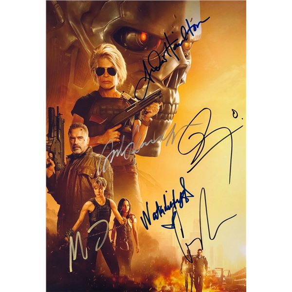 Terminator Dark Fate Photo Arnold Schwarzenegger Linda Hamilton Autographed Signed