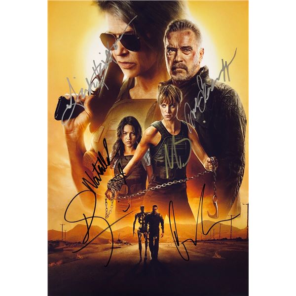 Terminator Dark Fate Photo Arnold Schwarzenegger Linda Hamilton Autographed Signed