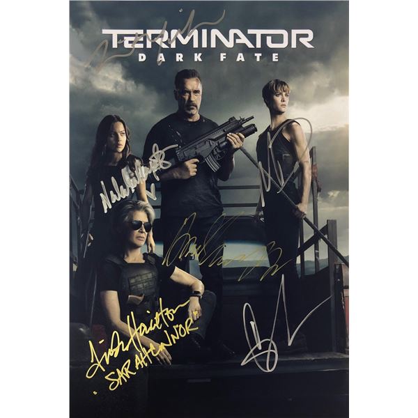 Terminator Dark Fate Photo Arnold Schwarzenegger Linda Hamilton Autographed Signed