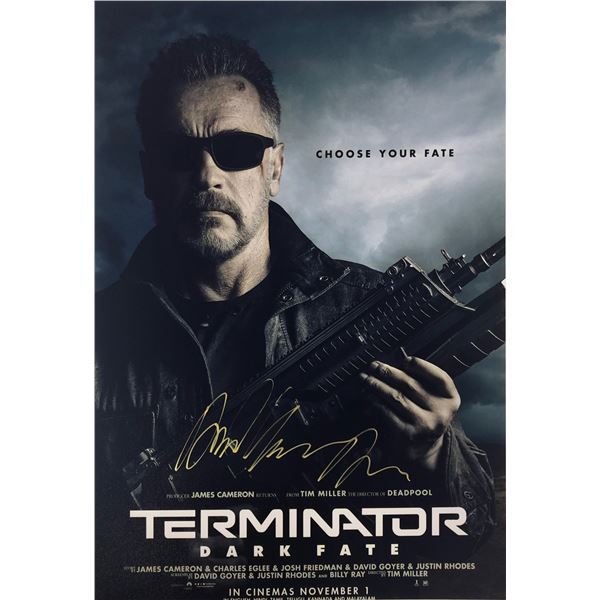 Terminator Dark Fate Photo Arnold Schwarzenegger Autographed Signed