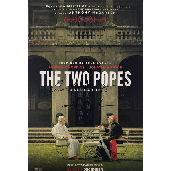 2 Popes Anthony Hopkins Photo Autographed Signed