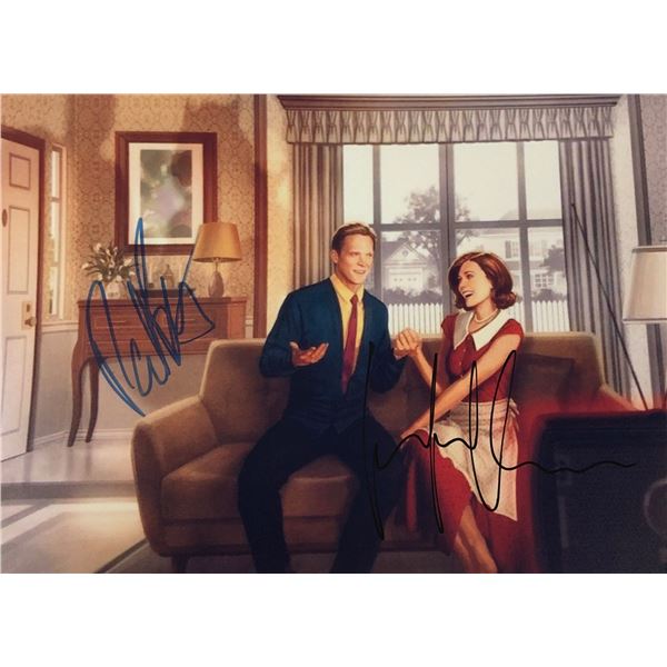 WandaVision Paul Bettany Elizabeth Olsen Photo Autographed Signed