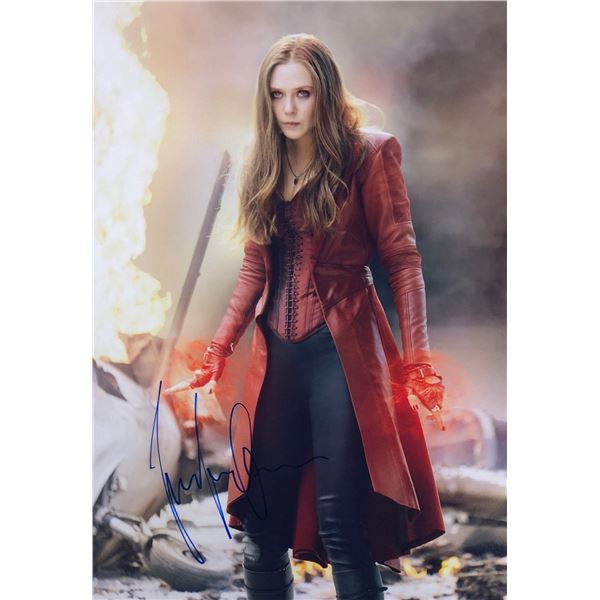 Avengers Scarlet Witch Wanda Elizabeth Olsen Photo Autographed Signed