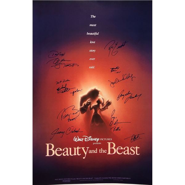 Beauty n the Beast Poster Paige OHara Autographed Signed