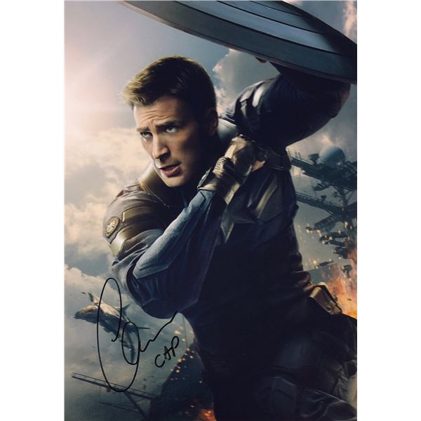 Captain America Chris Evans Photo Autographed Signed