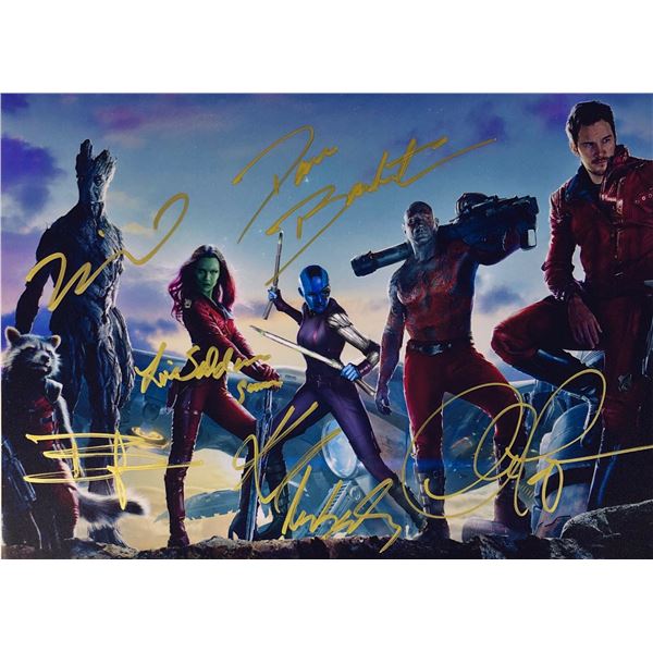 Guardians of Galaxy Photo Chris Pratt Zoe Saldana Autographed Signed
