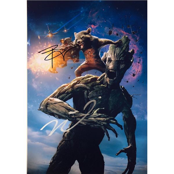 Guardians of Galaxy Photo Vin Diesel Bradley Cooper Autographed Signed