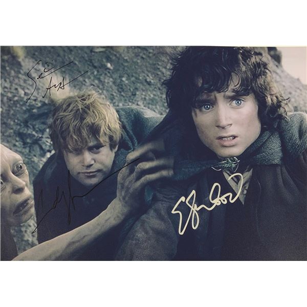 Lord of the Ring Sean Astin Elijah Wood Photo Autographed Signed