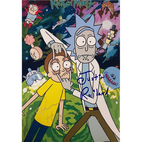 Rick and Morty Justin Roiland Dan Harmon Autographed Photo