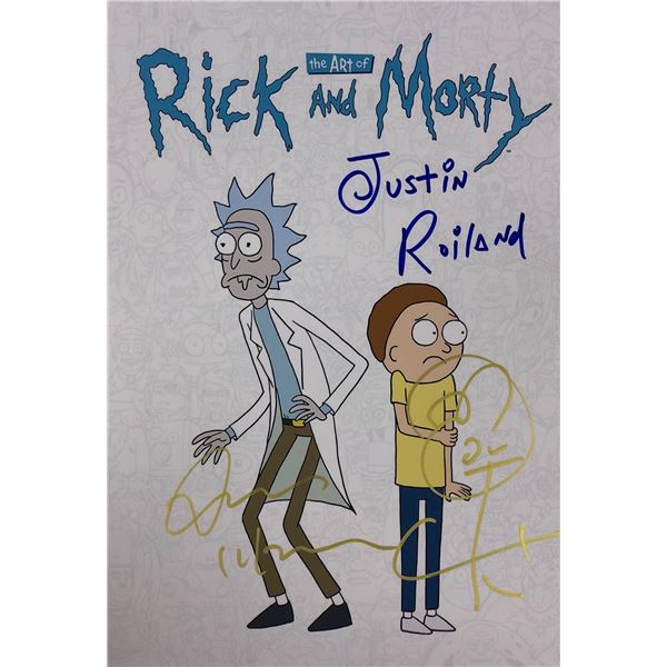 Rick and Morty Justin Roiland Dan Harmon Autographed Photo