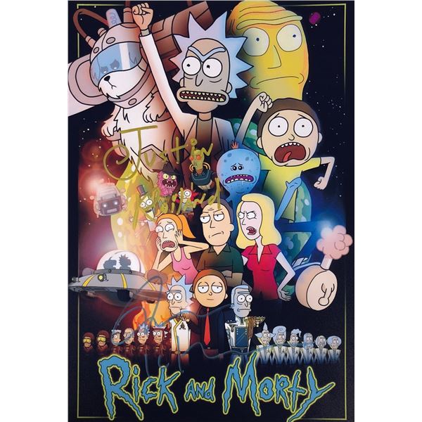 Rick and Morty Justin Roiland Dan Harmon Autographed Photo