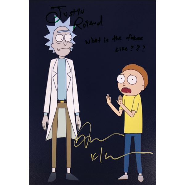 Rick and Morty Justin Roiland Dan Harmon Autographed Photo