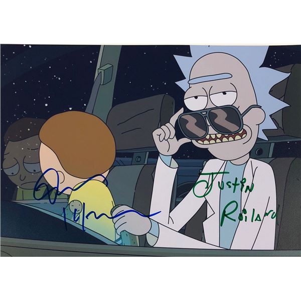 Rick and Morty Justin Roiland Dan Harmon Autographed Photo