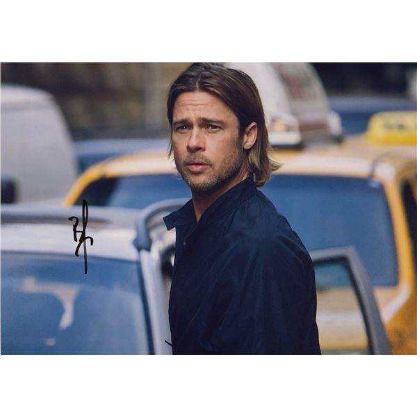 World War Z Brad Pitt Photo Autographed Signed