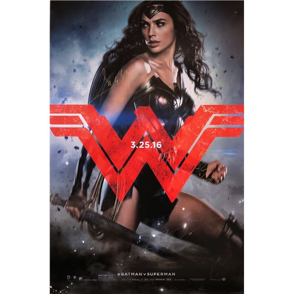 Batman VS Superman Gal Gadot Signed Poster