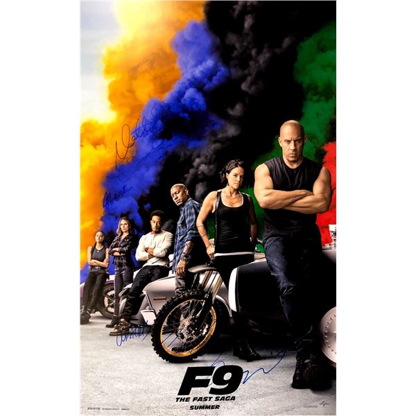 Fa9 Sticker Autograph Signed Fast and Furious 9 Poster