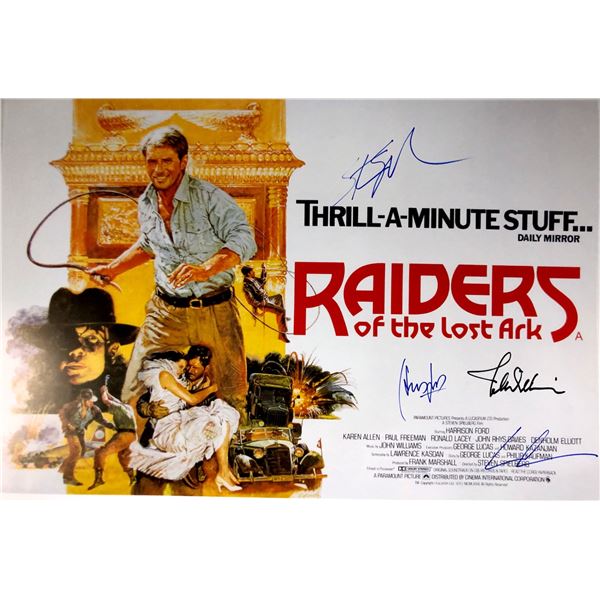 Autograph Signed Indiana Jones Lost Ark Poster