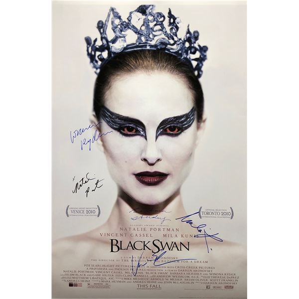 Signed Black Swan Poster Natalie Portman Mila Kunis