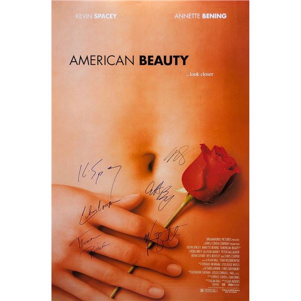 Signed American Beauty Poster Kevin Spacey Annette Bening