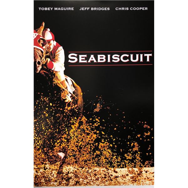 Signed Seabiscuit Poster Tobey Maguire