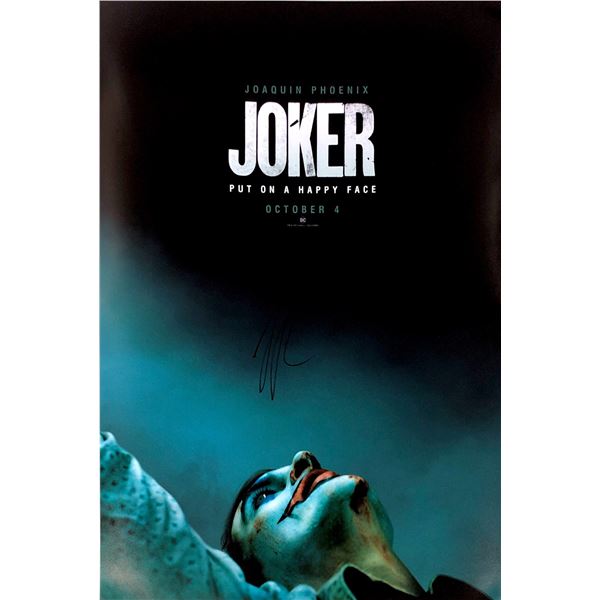 Joaquin Phoenix Autograph Signed Joker Poster