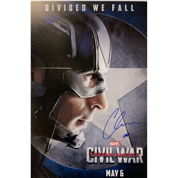Chris Evans  Autograph Signed Avengers Poster