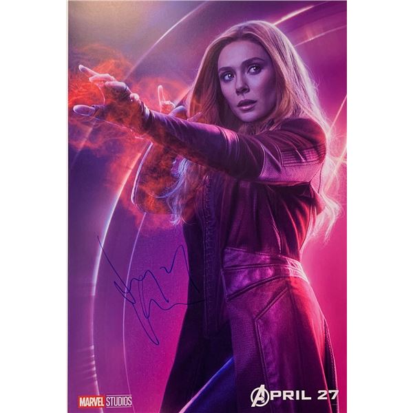 Elizabeth Olsen Autograph Signed Avengers Poster