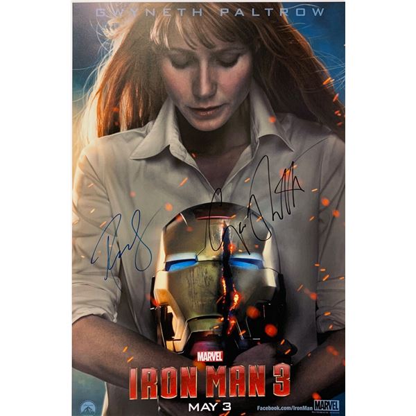 Robert Downey Jr Autograph Signed Iron Man 3 Poster