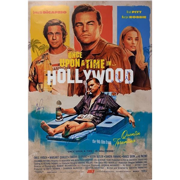 Autograph Signed Once Upon a Time in Hollywood Poster