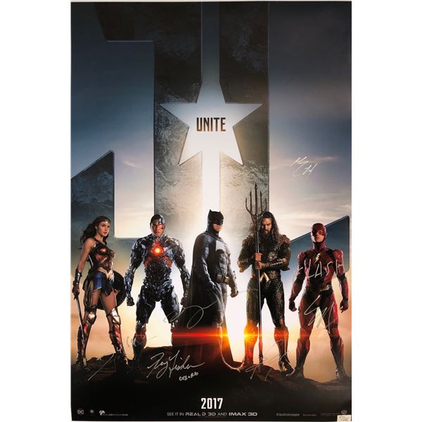 Justice League Gal Gadot Signed Poster