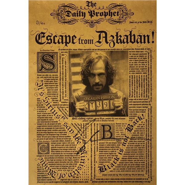 Hrry Potter Gary Oldman Signed Poster