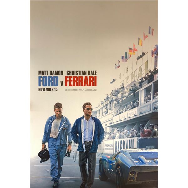 Frod V Ferrari Christian Bale Signed Poster