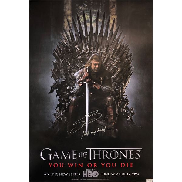 Game of Thornes Sean Bean Signed Poster