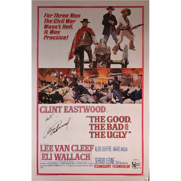 Clint Eastwood Good Bad Ugly Signed Poster