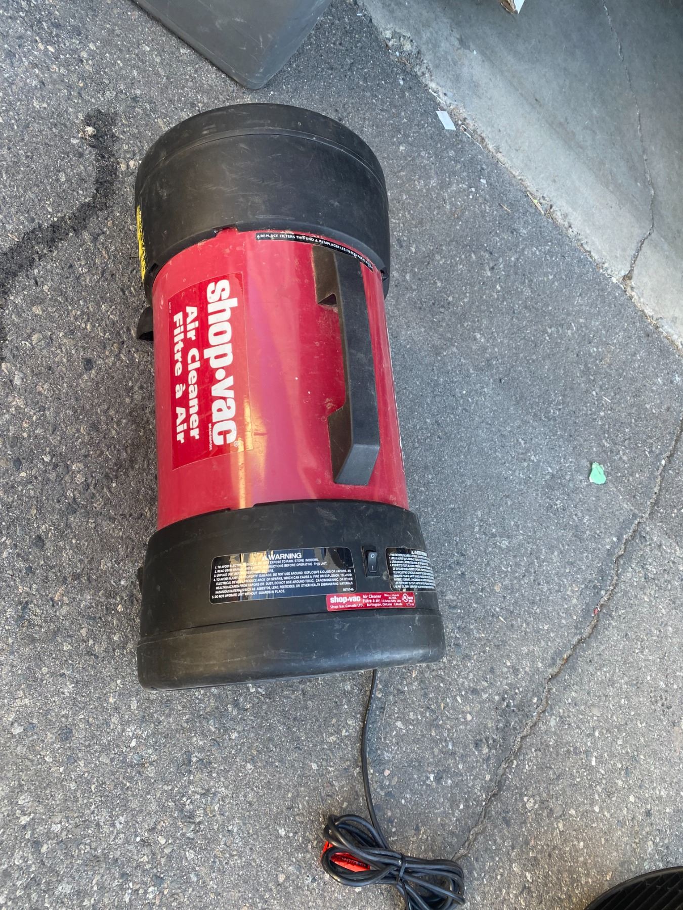 Shop Vac air cleaner