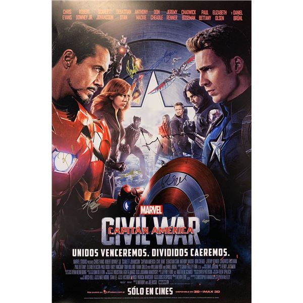 Autograph Captain America Civil War Poster