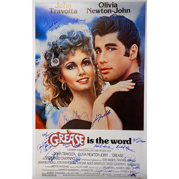 Autograph Grease John Travolta Poster