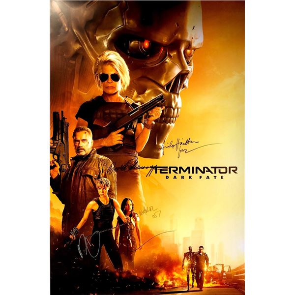 Arnold Schwarzenegger Autograph Terminator Poster