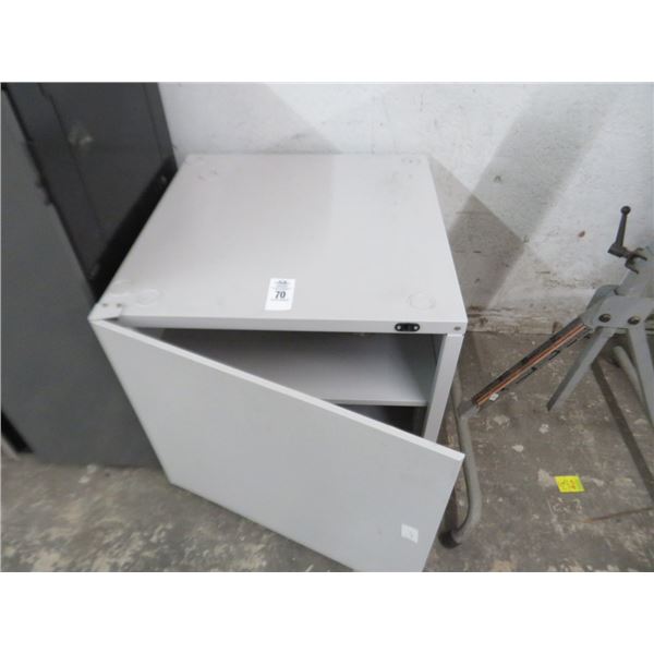 Grey Metal Copier Stand Cabinet